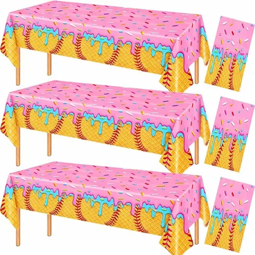 Miniatura 10 de 3 manteles de plástico desechables de 54 x 108 pulgadas, estampado de leopardo rojo y negro con labios rojos, manteles impermeables para cumpleaños
