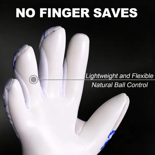 Miniatura 4 de Guantes de portero con palma de corte medio negativo, ajuste cómodo, guantes de portero de fútbol ligeros y flexibles con ultra agarre Gris