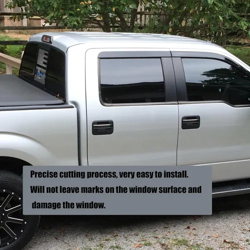 Miniatura 5 de Adhesivo de vinilo para Ford F150 F250 F350 2004-2014 para ventana trasera trasera media con bandera estadounidense, color negro mate Mountain