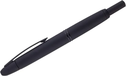 Miniatura 38 de PILOT Vanishing Point Collection - Pluma estilográfica retráctil, color azul carbonesco con detalles de rodio, tinta azul, punta fina (60149)