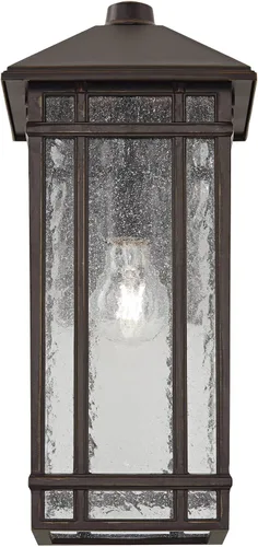 Miniatura 5 de Kathy Ireland Sierra Craftsman - Lámpara de pared rústica de 16 1/2 pulgadas de alto para exteriores, para porche, casa, exterior, faroles, juego