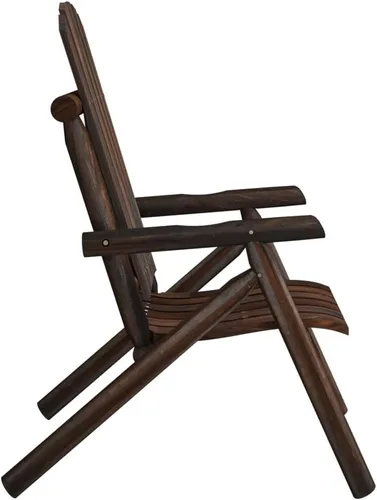 Miniatura 2 de Garden Chair, Solid Spruce Wood, Burned Look, Standard Durable Outdoor Patio Furniture, Comfortable Backyard Seating
