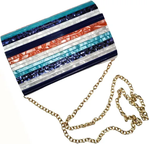 Miniatura 6 de Bolsa de noche acrílica, sobre para mujer, boda, cóctel, fiesta