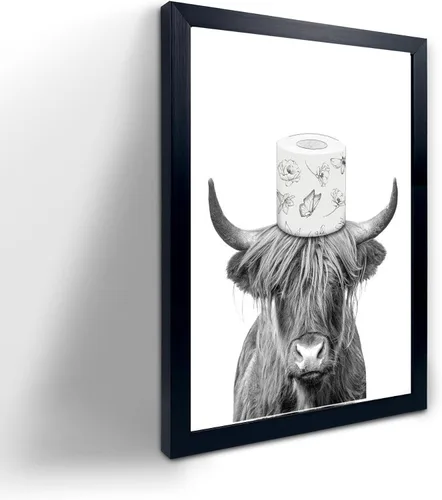 Miniatura 9 de Decoración de habitación de asno con estampados de animales, bonito cartel de citas de culo en el baño, decoración divertida para el baño, carteles
