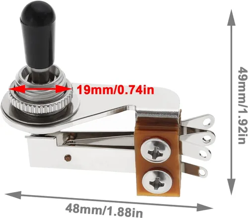 Miniatura 4 de Interruptor métrico básico de ángulo recto de 3 vías Selector de pastillas tipo L compatible con Gibson compatible con guitarra eléctrica Epiphone