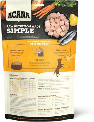Miniatura 2 de ACANA - Alimento liofilizado para perros, guarnición, sin cereales, alto en proteínas, receta de pollo de granja, 8 onzas
