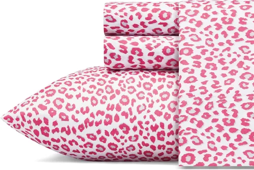 Betsey Johnson - Sábanas de cama King, ropa de cama suave y ligera, resistente a la decoloración y a las arrugas (leopardo, King)