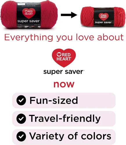 Miniatura 2 de Red Heart Super Saver Super Yarn - Kit de manualidades para proyectos de ganchillo y tejer y amigurumi