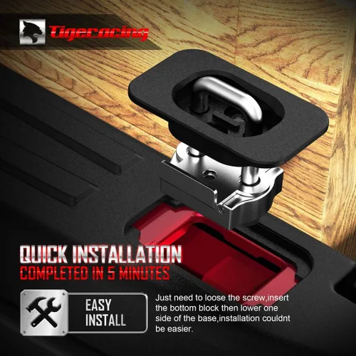 Miniatura 7 de Anclajes de amarre retráctiles para caja de camioneta, anillo en D lateral compatible con F150 2015-2026 / 2017-2026 F250 F350 Super Duty / Raptor