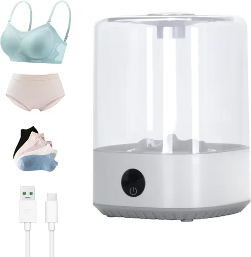 Mini lavadora portátil de 4 litros, lavadora compacta inalámbrica recargable para ropa interior, ropa de bebé, ropa para mascotas, ideal para