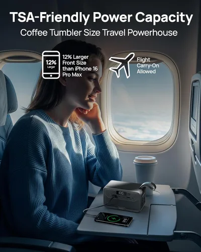 Miniatura 8 de Estación de energía portátil DaranEner 2026 de 28000mAh con batería LiFePO4, banco de energía solar con salida de CA 100W/110V, carga rápida