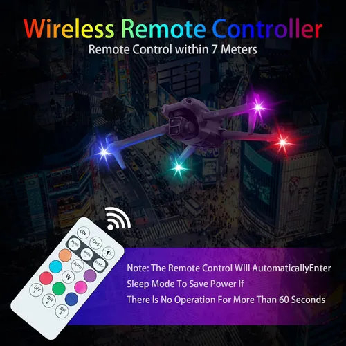 Miniatura 3 de Luces estroboscópicas RGB para aviones con control remoto, luz estroboscópica inalámbrica LED de 8 colores, multimodo, luces de advertencia