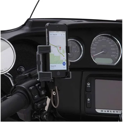 Miniatura 6 de Ciro 50211 Soporte para teléfono inteligente/GPS (soporte de perca negra con cargador para modelos 1984-2016