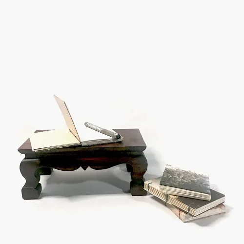 Miniatura 6 de Soporte de estatua de Buda para mesa de adoración, pedestal tailandés hecho a mano, soporte para tallar madera de teca, decoración del hogar, 10