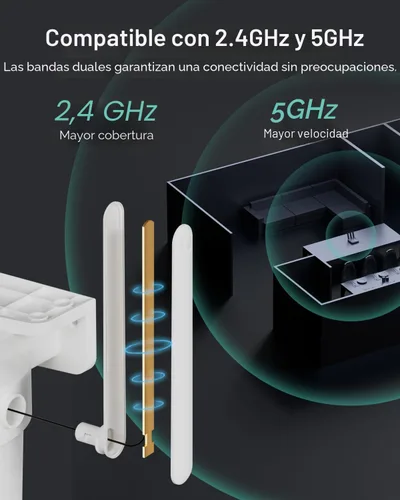Miniatura 2 de ZUMIMALL Cámara de seguridad de 5MP para exteriores - WiFi de 2.4G/5G, cámara con cable de grabación 24/7 Detección de movimiento y ruido AI