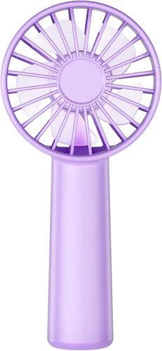 KIDEE Mini ventilador portátil, pequeño ventilador de mano con 3 velocidades, ventiladores de mano personales recargables por USB, funciona con