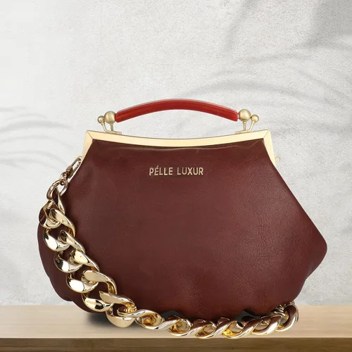 Miniatura 8 de Pelle Luxur Isonic Sling Bag Ladies Leather Bag Brown