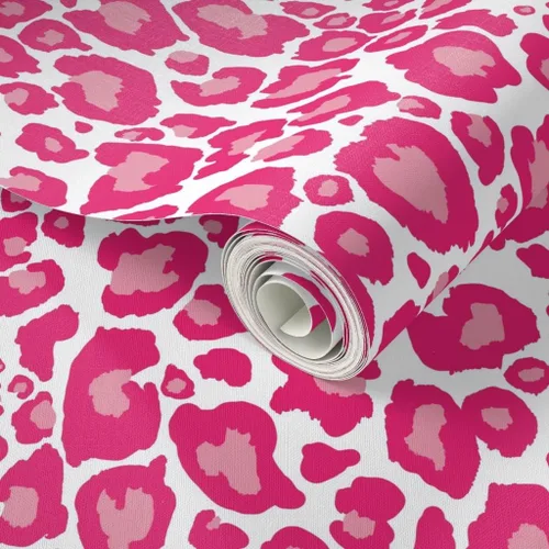 Miniatura 2 de Papel tapiz autoadhesivo de 3 x 2 pies, estampado de guepardo, animales, rosa, leopardo, gatos, papel tapiz extraíble personalizado Spoonflower