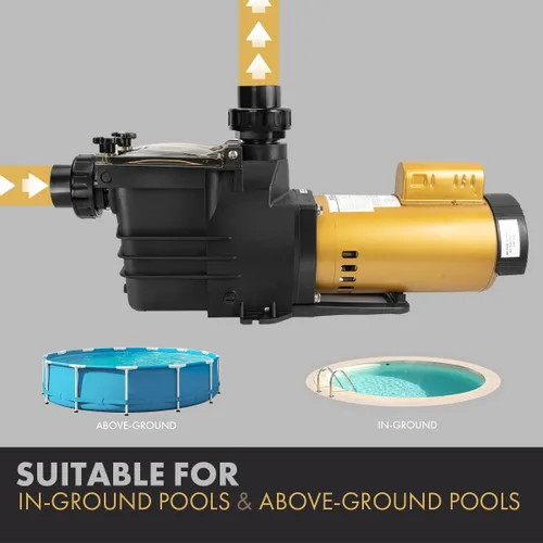 Miniatura 3 de XtremepowerUS Bomba de piscina de velocidad variable 1HP para piscina sobre el suelo y spa 230 V 2 "adaptador de montaje NPT incluido 6,660 GPH