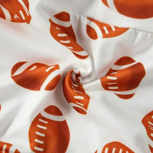 Miniatura 7 de BULINGNA Conjunto de 3 piezas de ropa de verano de manga corta para bebé niña de fútbol americano
