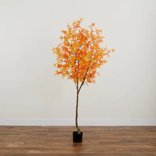 Miniatura 5 de Nearly Natural Árbol de otoño artificial de arce otoñal de 7 pies