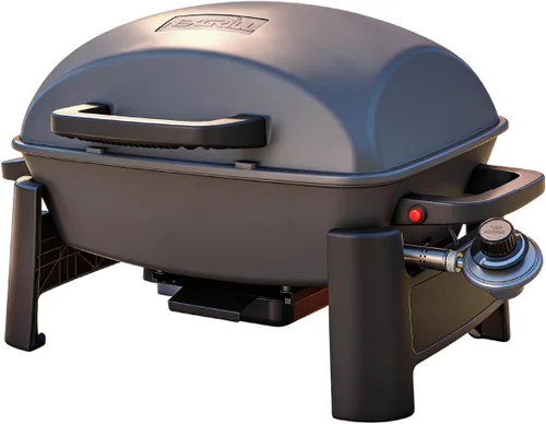 Nexgrill Parrilla de gas propano portátil de 1 quemador con tapa, encendido piezoeléctrico, 10,000 BTU, 183 pulgadas cuadradas, parrilla de mesa