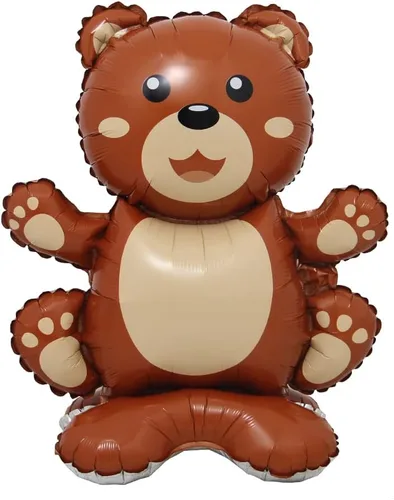 Miniatura 3 de Globo autoportante 3D Animal Zorro Koala León Elefante Panda Vaca Conejo dinosaurio Triceratops Stegosaurus para baby shower, globos de aluminio