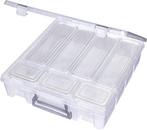 Miniatura 14 de AB Designs 6967ABD Super Satchel con 9 contenedores mezclados en el interior, contenedor apilable para organización de almacenamiento en el hogar
