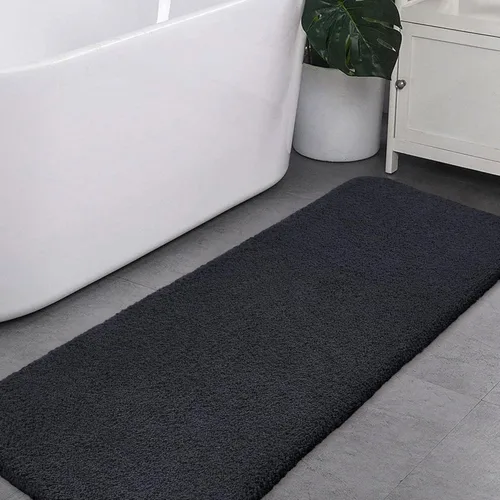 Miniatura 36 de VANZAVANZU Alfombras de Baño Antideslizantes Ultra Suaves Absorbentes de Microfibra Esponjosas Gruesas Alfombras de Baño Lavables a Máquina Gris