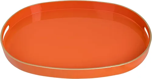 Miniatura 29 de MAONAME - Bandejas de servir azules con asas, bandeja decorativa ovalada para mesa de café, juego de bandejas anidadas de 2, bandeja de tocador