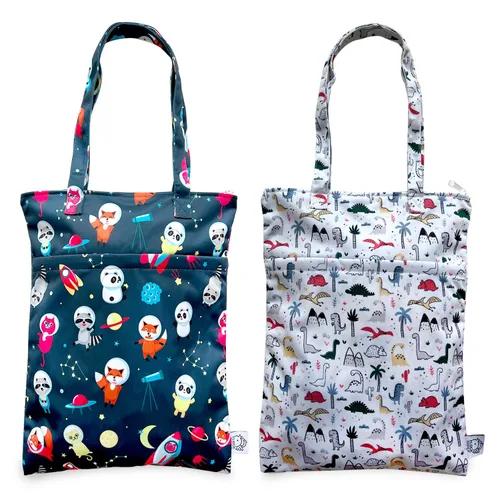 Miniatura 8 de 2 unids bolsa húmeda seca impermeable reutilizable ropa húmeda pañales bebé cochecito traje de baño viaje pequeño más grande electrónica artículos
