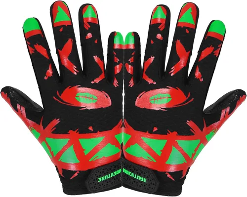 Miniatura 17 de AIGEVTURE Guantes de fútbol para jóvenes, guantes receptores para niños, guantes de fútbol adhesivos para niños y niñas