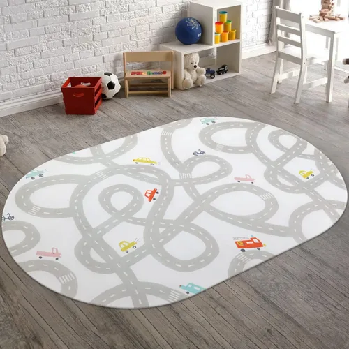 Miniatura 17 de STARUIA Alfombra de juego para niños, 60 x 32 pulgadas, ultra antideslizante, alfombra educativa para niños, alfombra de coche lavable