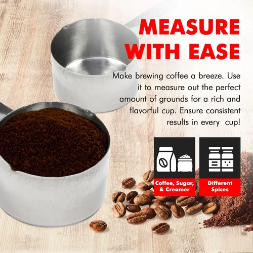 Miniatura 3 de Chef Craft Select - Medidor de café, 4 pulgadas 2 cucharadas, acero inoxidable (paquete de 2)