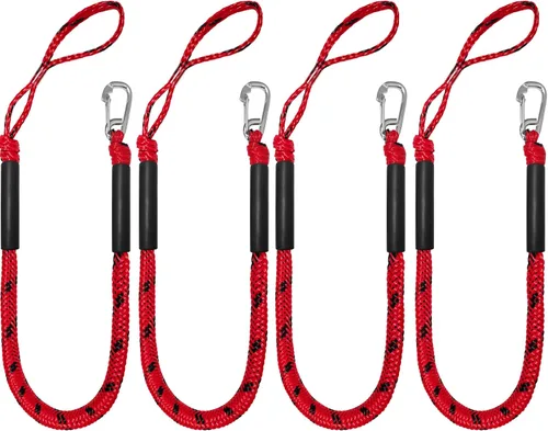 Miniatura 11 de Líneas elásticas para muelle – Accesorios para barcos – Cuerda de amarre de 4 pies para PWC, moto acuática, pontón, kayak, canoa, lancha motora, Azul