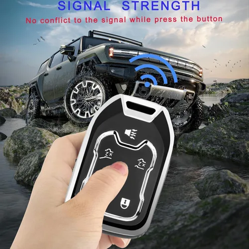 Miniatura 6 de XIYANG TRADE para funda de llavero GMC con llavero, funda de llave de TPU de protección completa compatible con GMC Chevy Silverado Suburban Tahoe