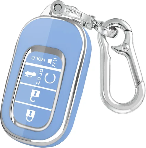 Miniatura 12 de Kirsnda para Honda funda para llavero, estuche con llavero, protección de TPU suave para llave/piel, 5 botones para 2022 2023 Accord Civic HR-V CR-V