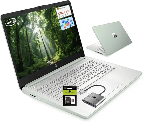 Miniatura 9 de HP Portátil ultraligero de 14 pulgadas para estudiantes y negocios, Intel Quad-Core, 8 GB de RAM, 192 GB de almacenamiento