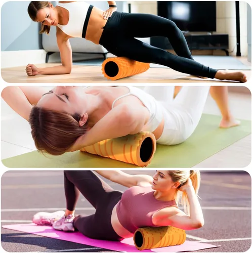 Miniatura 5 de Krightlink Rodillo de espuma de alta densidad patentado de 13 pulgadas para masaje muscular de tejido profundo, masaje muscular y liberación