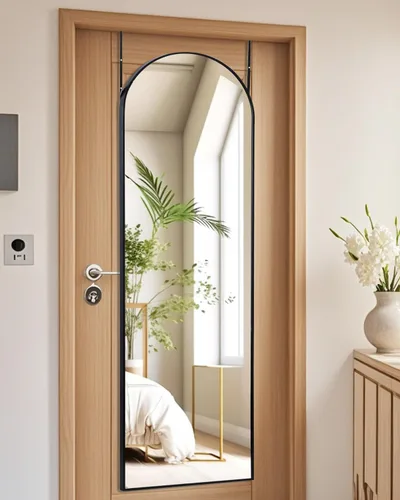 Miniatura 4 de NEARBYSD Espejo de Arco de Puerta - Sobre la Puerta 48x14 Espejo de Cuerpo Entero Para Dormitorio, Sala de Estar o Closet - Negro
