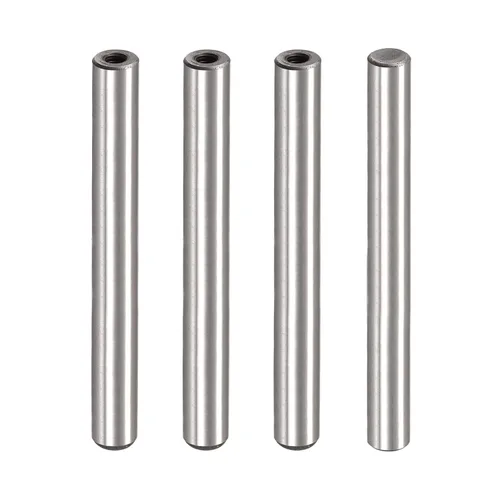 Miniatura 6 de uxcell Pasador de rosca interna M6, 4 unidades, 0.472x5.906 in, biselado, acero al carbono, cilíndrico, para cama, estantería, dispositivos