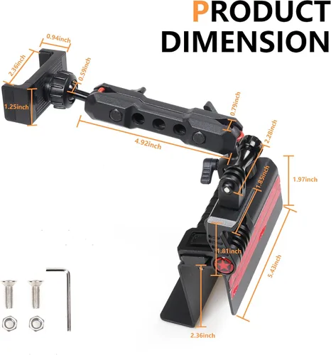 Miniatura 9 de JK Dash Soporte de teléfono para Jeep Wrangler JK JKU Unlimited 2012-2018, accesorios interiores deslizantes, soporte para cámara de acción GoPro
