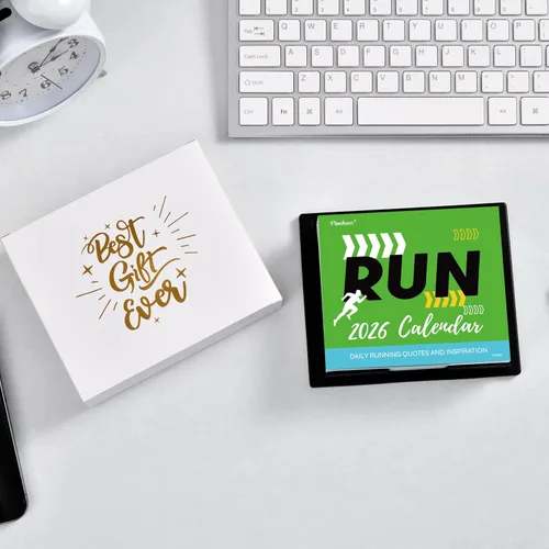 Miniatura 9 de Pinchoco Calendario diario de escritorio 2026, calendario de escritorio 2026, equipo de correr, 5.85 x 4.85 pulgadas, citas diarias de correr e