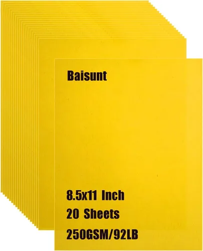 Miniatura 11 de Baisunt 20 hojas de cartulina negra de 250 g/m²/92 lb, papel grueso en blanco para proyectos de arte DIY, álbum de recortes, elaboración de tarjetas