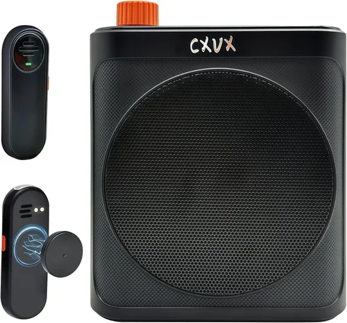 Amplificador de voz inalámbrico portátil con dos micrófonos Lavalier Bluetooth, mini altavoz inalámbrico recargable de megáfono de voz para