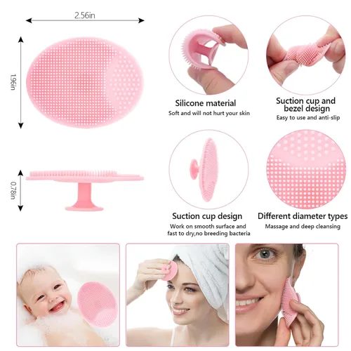 Miniatura 4 de Exfoliador facial de silicona, 1 cepillo exfoliante para labios, 1 cepillo de limpieza, 2 exfoliadores de mascarilla facial, herramienta