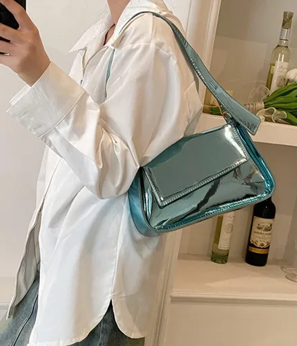 Miniatura 2 de Bolso de noche para mujer, Y2k, plateado, bolso hobo, bolso de mano, bolso de mano, bolso de mano, bolso de fiesta, bolso de mano, bolsos cruzados