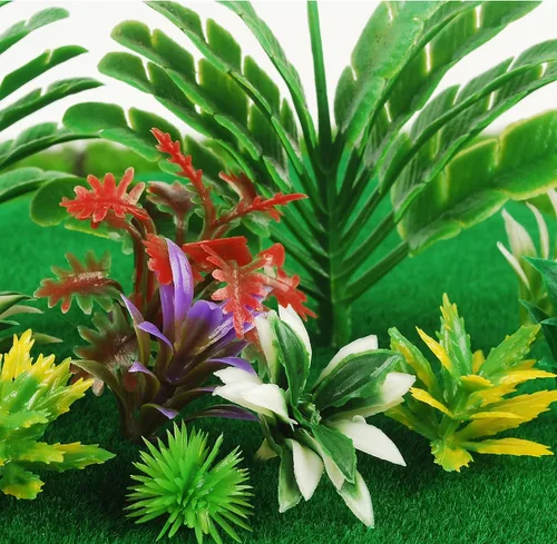 Miniatura 5 de NWFashion 130 piezas de árboles modelo plantas en miniatura jardín de hadas árboles artificiales ferrocarril paisaje (árbol)