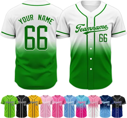 Miniatura 13 de Custom Baseball Jersey Stitched Personalized Name Number Baseball Shirts Sports Uniform for Men Women Boy