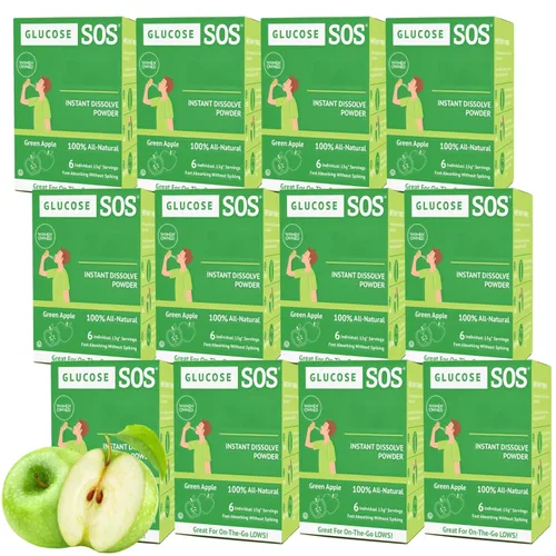 Miniatura 16 de Bolsas de polvo de glucosa Glucose SOS con dextrosa natural, absorción rápida que se disuelve instantáneamente en la boca sin necesidad de agua